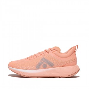 Women's Fitflop Ff-Runner Poly Pu Tpu Sneakers Pink | CA-8104572-UR